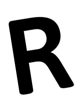 R-kirjain kuvituskuva